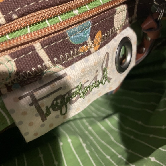 FOSSIL Brown and floral pattern fossil crossbody - Picture 3 of 4